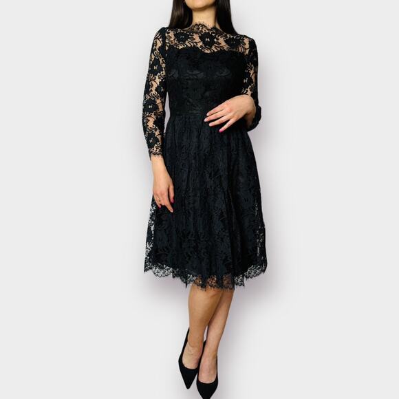 1950s‎ Style Black Lace Dress - Picture 4 of 7